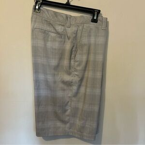 St. Andrews Of Scotland Golf Shorts Men’s 34 Plaid Athleisure Flat Front Sports